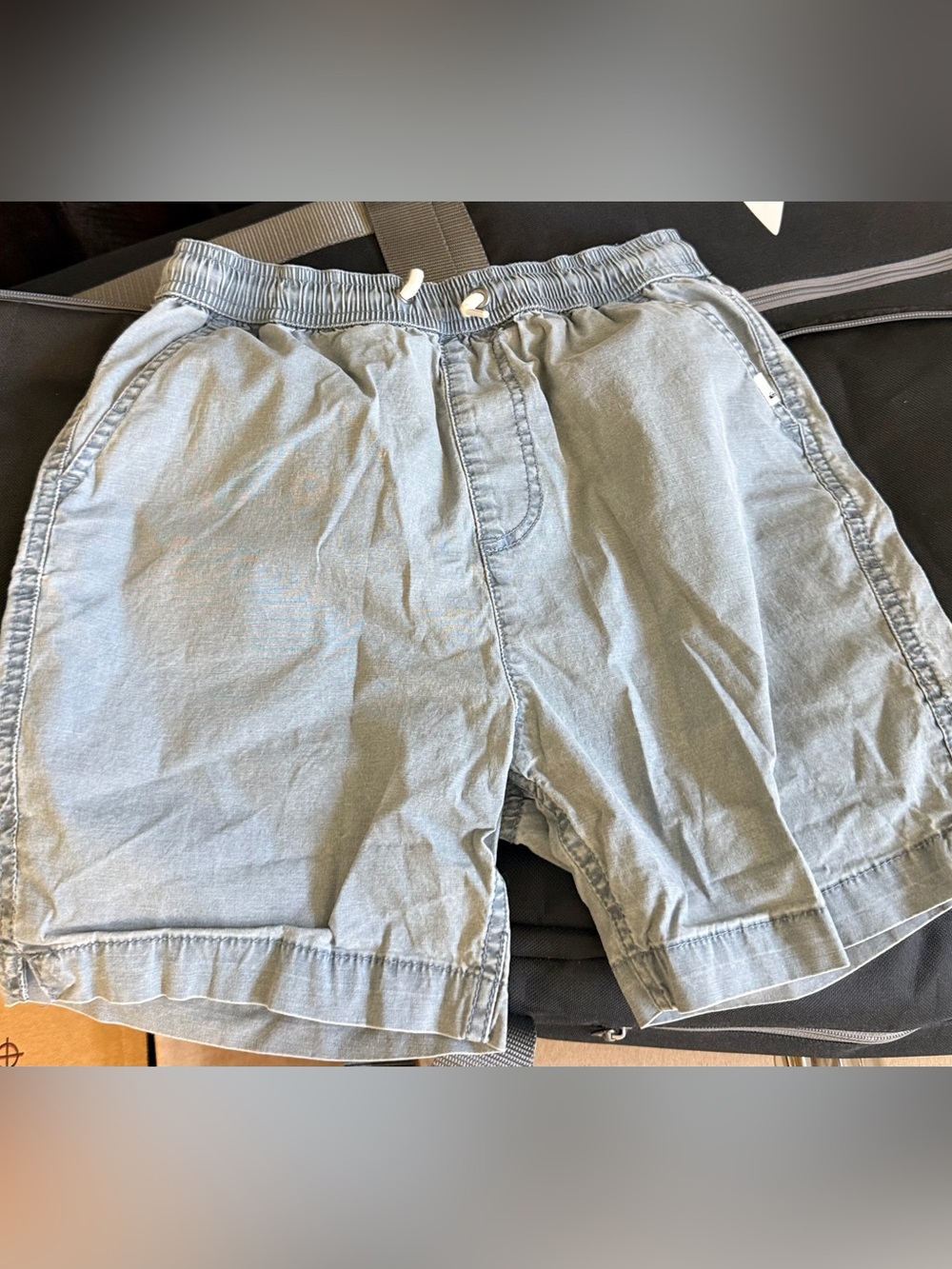 Quiksilver Light Blue Men's Elastic Waist Flat Front Shorts